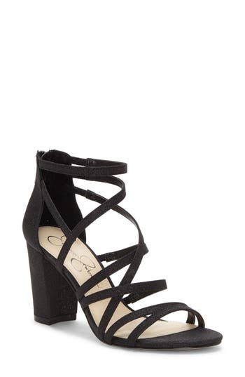 Jessica Simpson Stassey Cage Sandal In Black