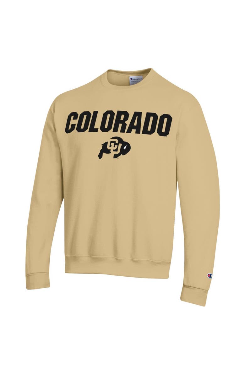 Champion Men's Champion Gold Colorado Buffaloes Straight Over Logo Powerblend Pullover Sweatshirt, Alternate, color, Gold