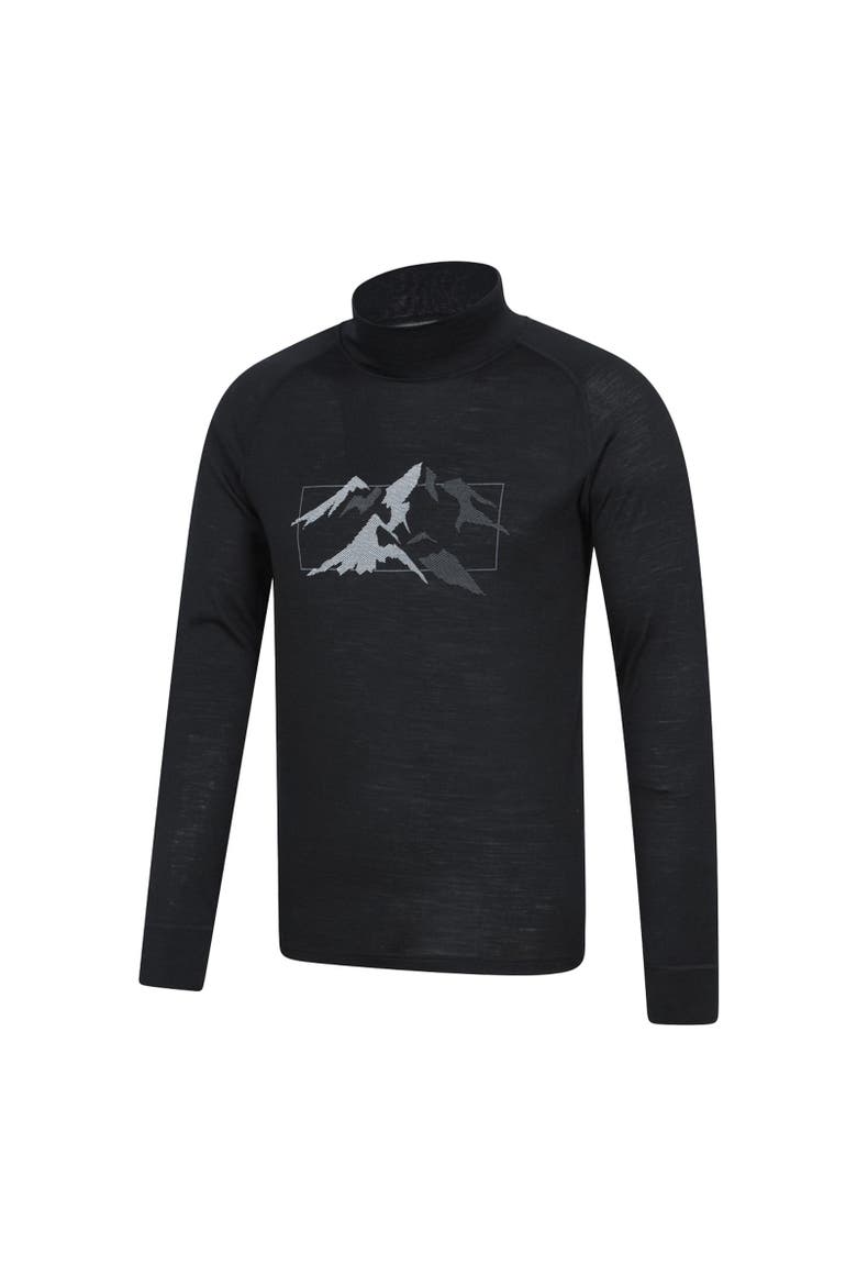 Gender Inclusive Quest Merino Wool Long-Sleeved Thermal Top, Alternate, color, Black