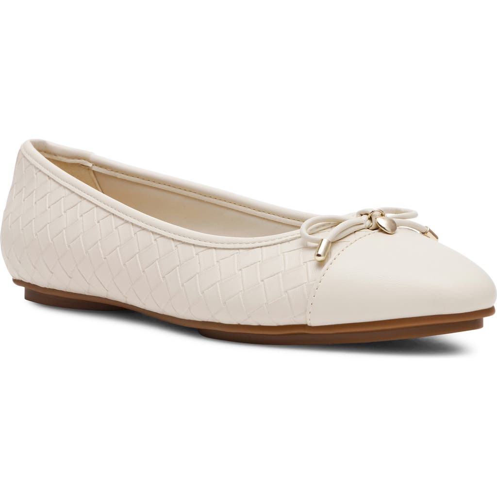 Anne Klein Luci Cap Toe Ballet Flat In Brown