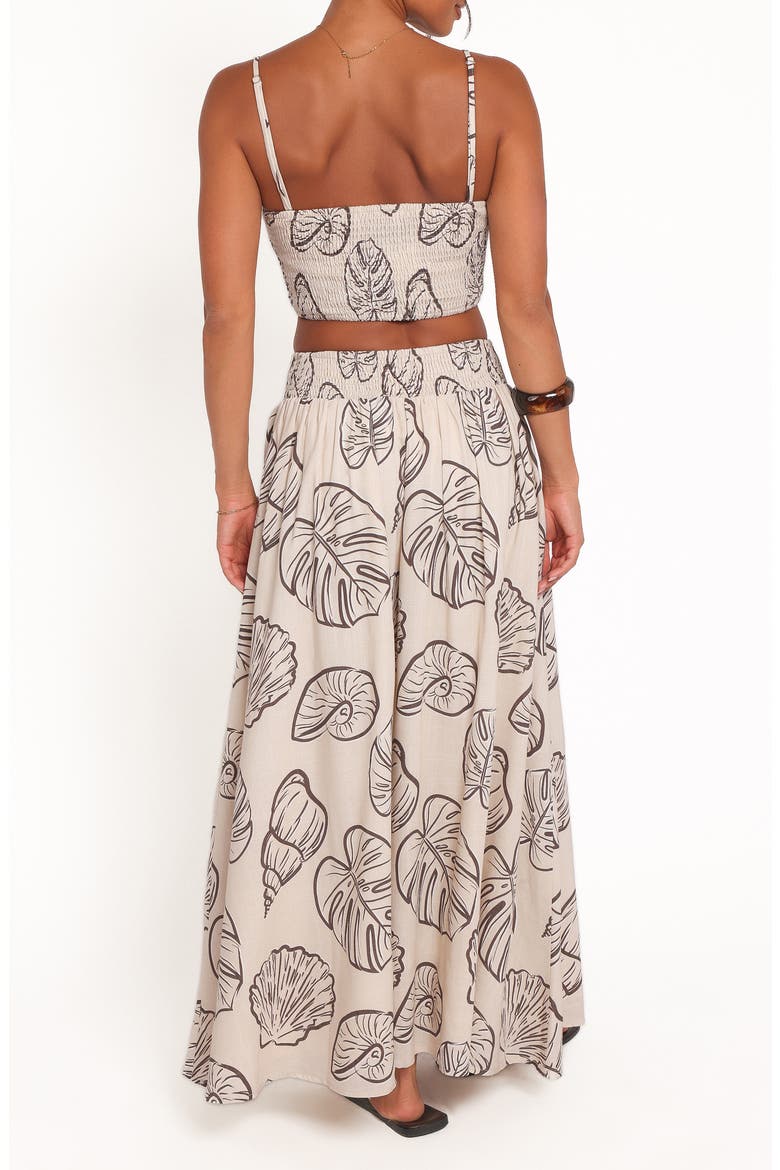 Kristy Crop Top & Maxi Skirt Set, Alternate, color, CREAM SHELLS