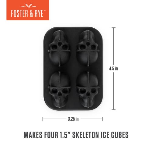 Foster & Rye Skull Ice Mold In Black