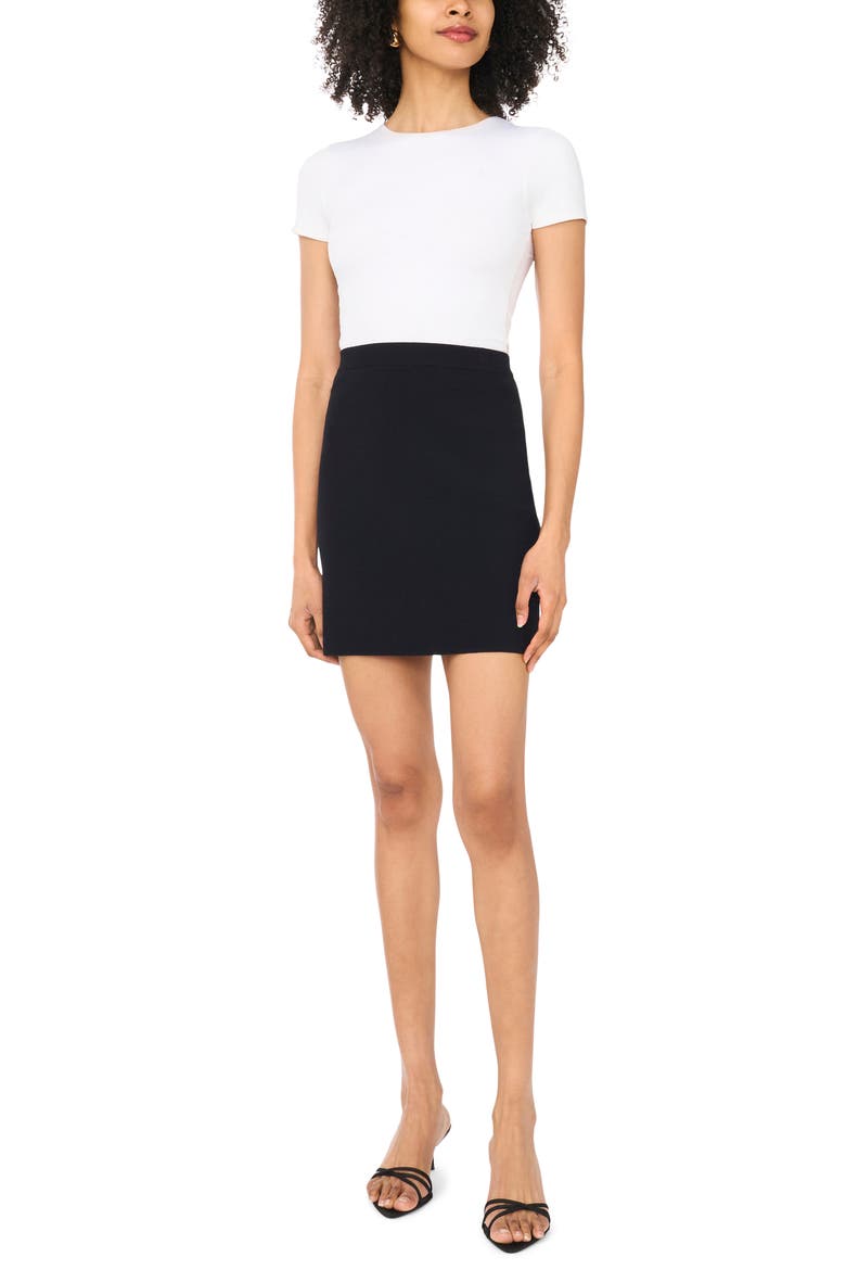 Sweater Miniskirt, Alternate, color, RICH BLACK