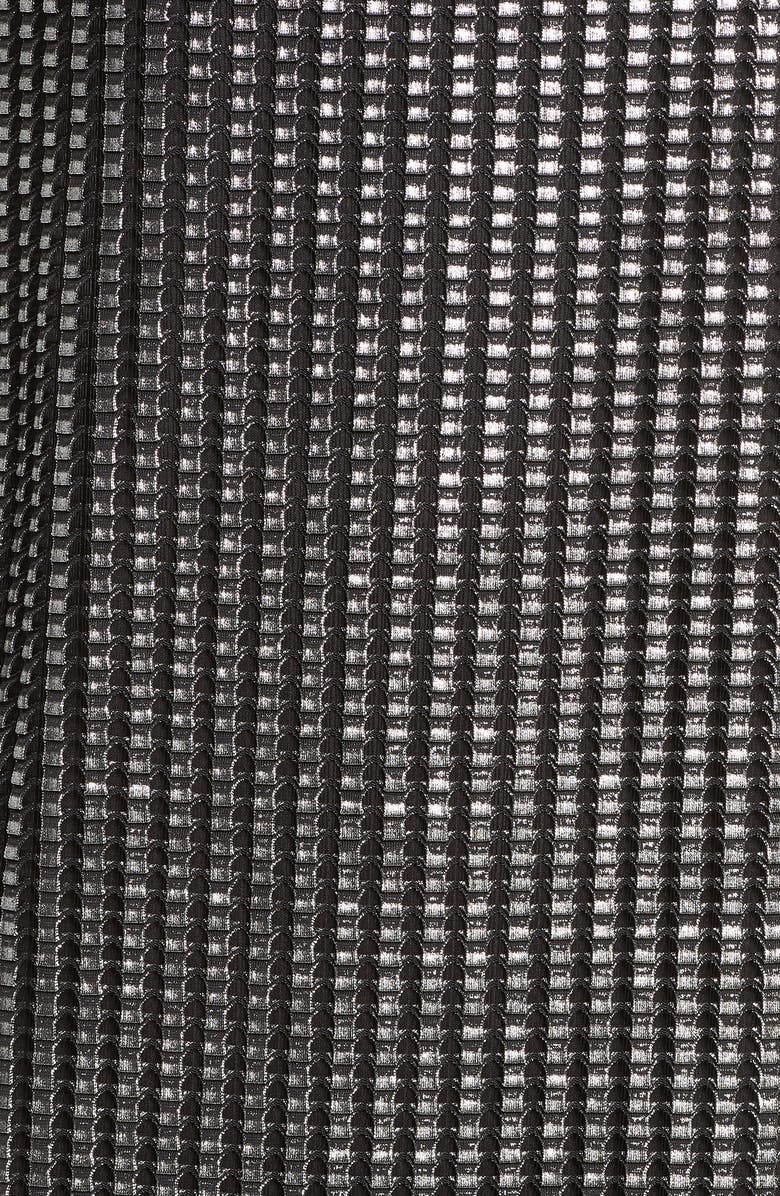 SHO by Tadashi Shoji Metallic Textured Fringe Minidress, Alternate, color, 