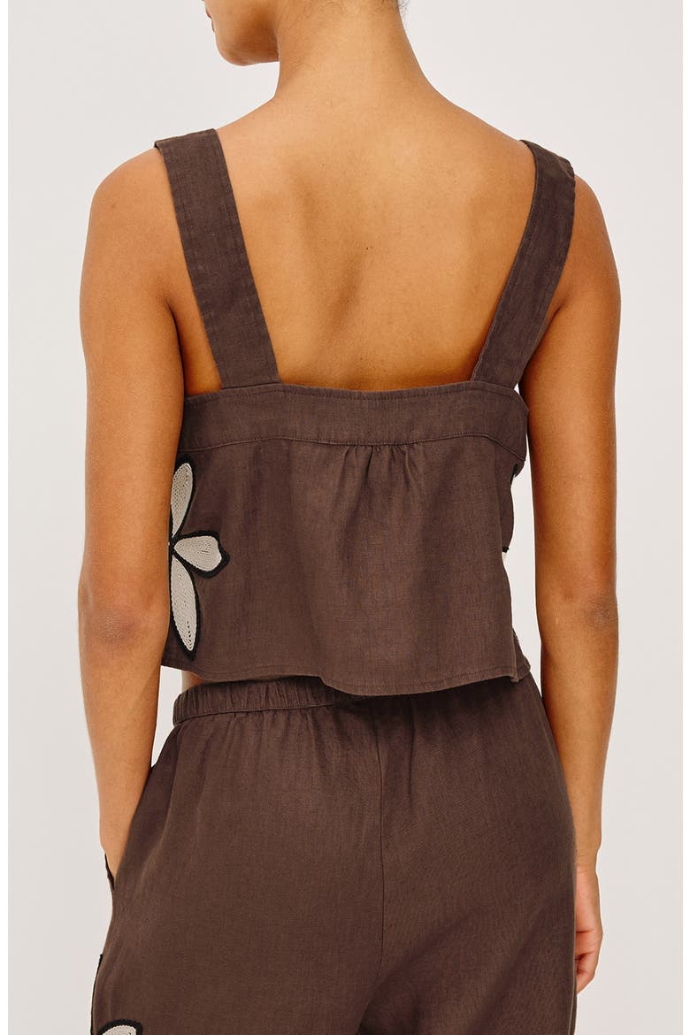 Calais Embroidered Crop Tank, Alternate, color, COCOA FLORAL EMBROIDERY