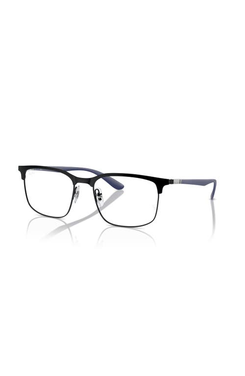 Ray Ban Ray-ban 57mm Square Optical Glasses In Black