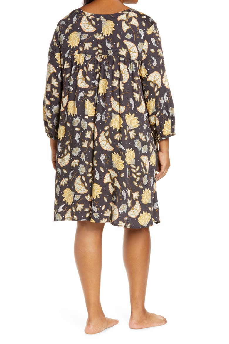Pajama Shirt Dress, Alternate, color, BLACK PAISLEY
