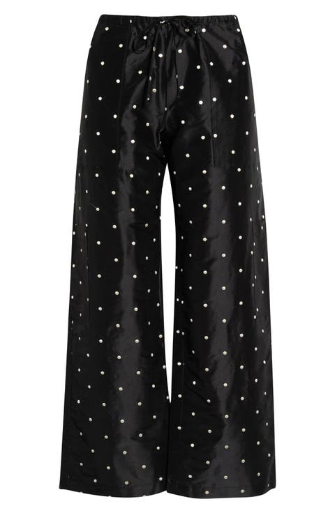 The Silk Taffeta Drawstring Cargo Pants