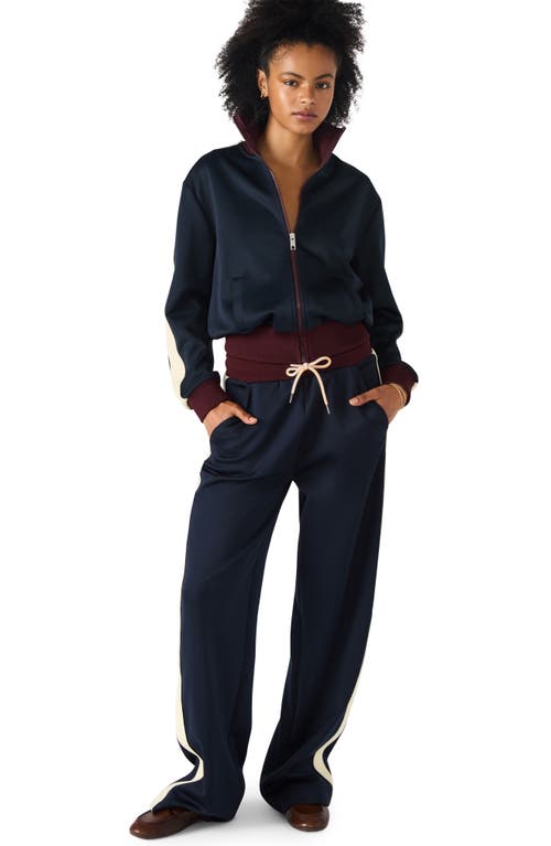 Steve Madden Daisy Colorblock Track Jacket In Blue