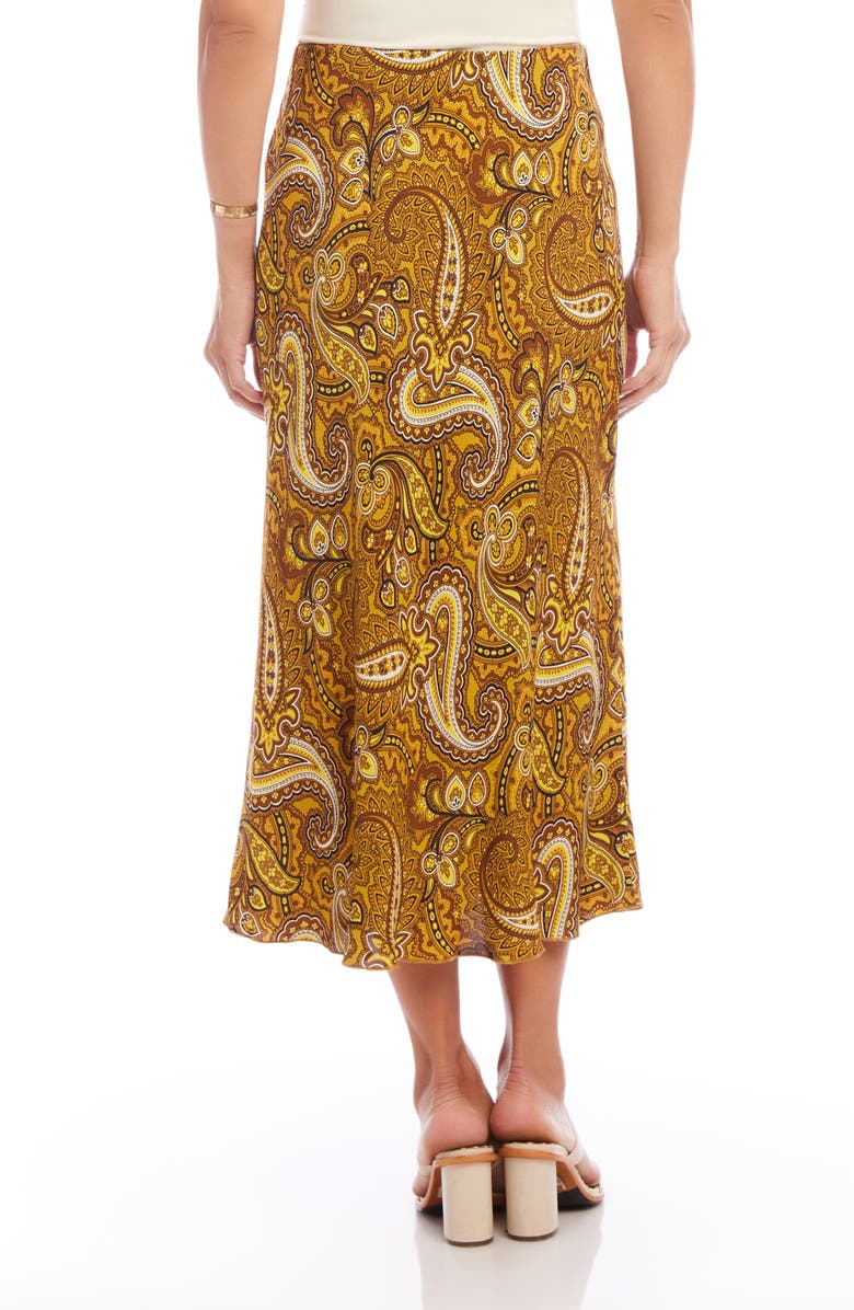 Karen Kane Paisley Midi Skirt, Alternate, color, Yellow