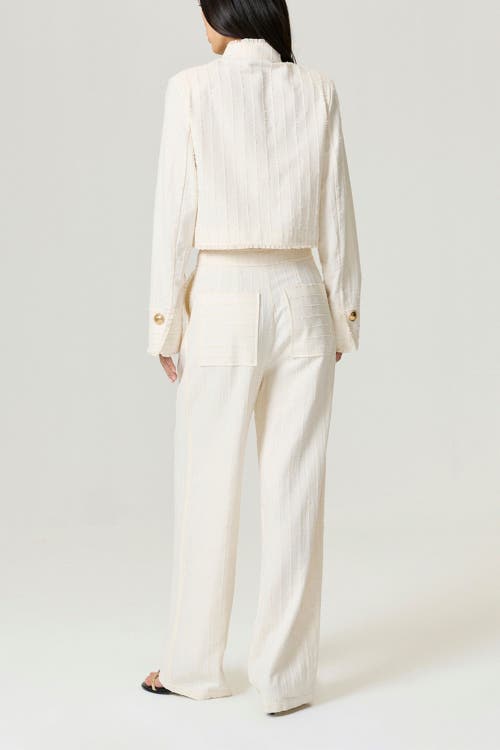 Nocturne Gold-embellished Utility Jacket In White