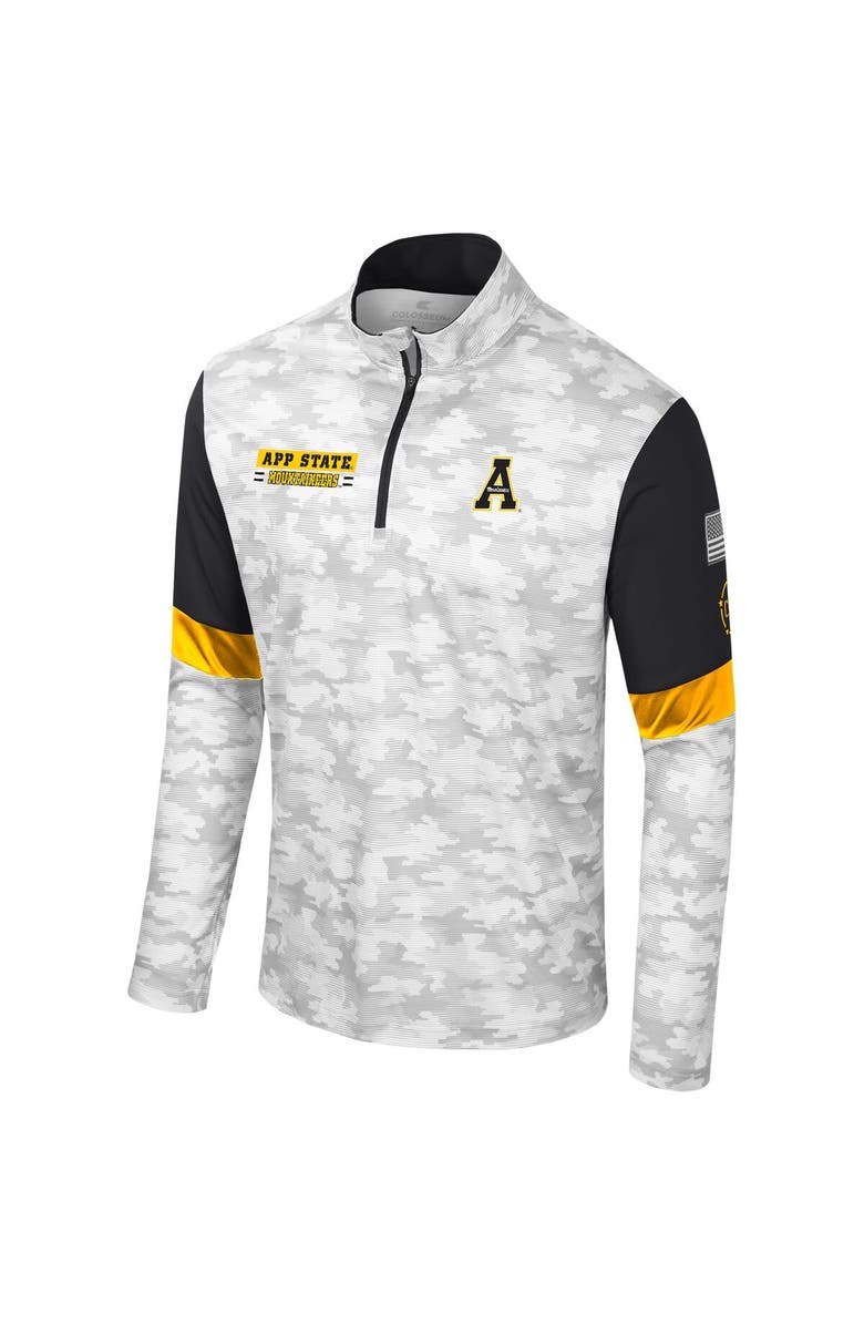 COLOSSEUM Men's Colosseum  Camo Appalachian State Mountaineers OHT Military Appreciation Tomahawk Quarter-Zip Windshirt, Alternate, color, 