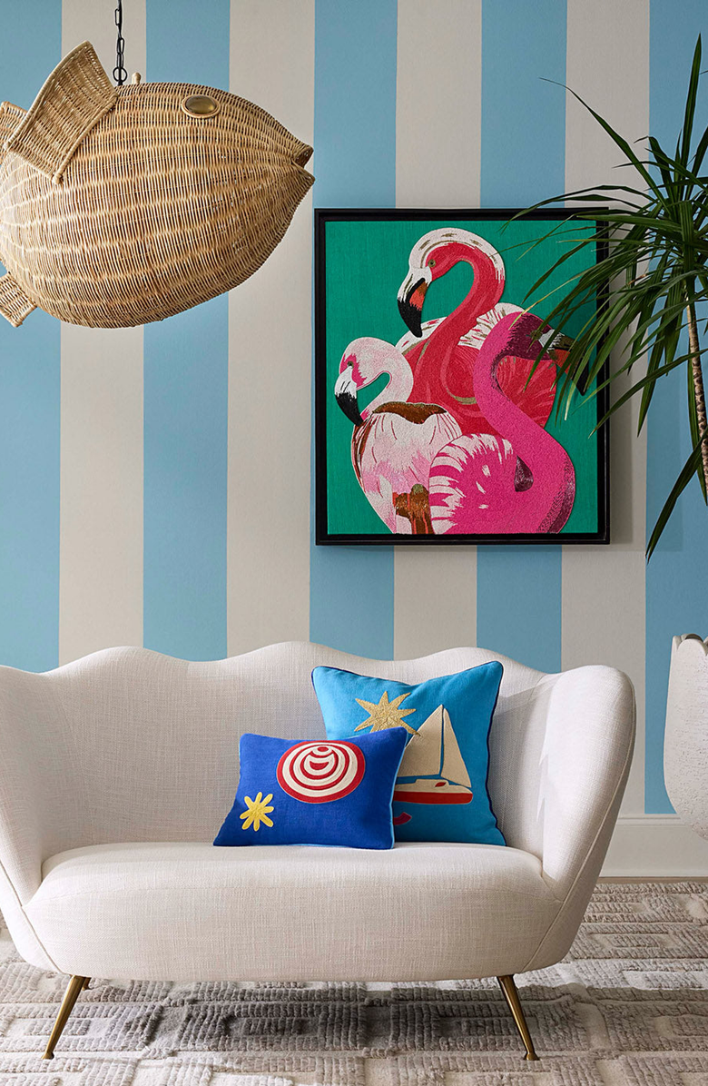Jonathan Adler Playa Pillow, Alternate, color, Sailboat