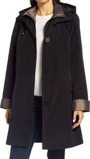 Gallery Water Resistant Hooded Rain Jacket