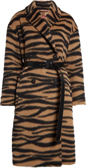 Max Mara Studio Vidim Tiger Jacquard Wool & Alpaca Jacquard