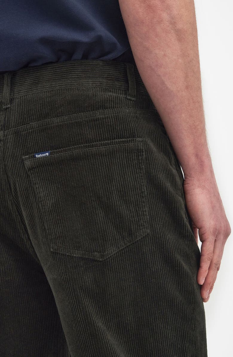 Barbour Straight Leg Cotton Stretch Corduroy 5-Pocket Pants, Alternate, color, Forest