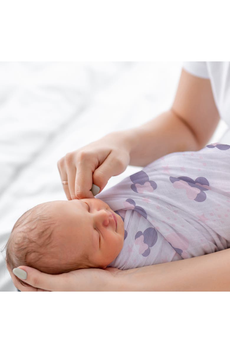 Lambs & Ivy Disney Baby Minnie Mouse Muslin Swaddle Blanket & Plush Gift Set, Alternate, color, White