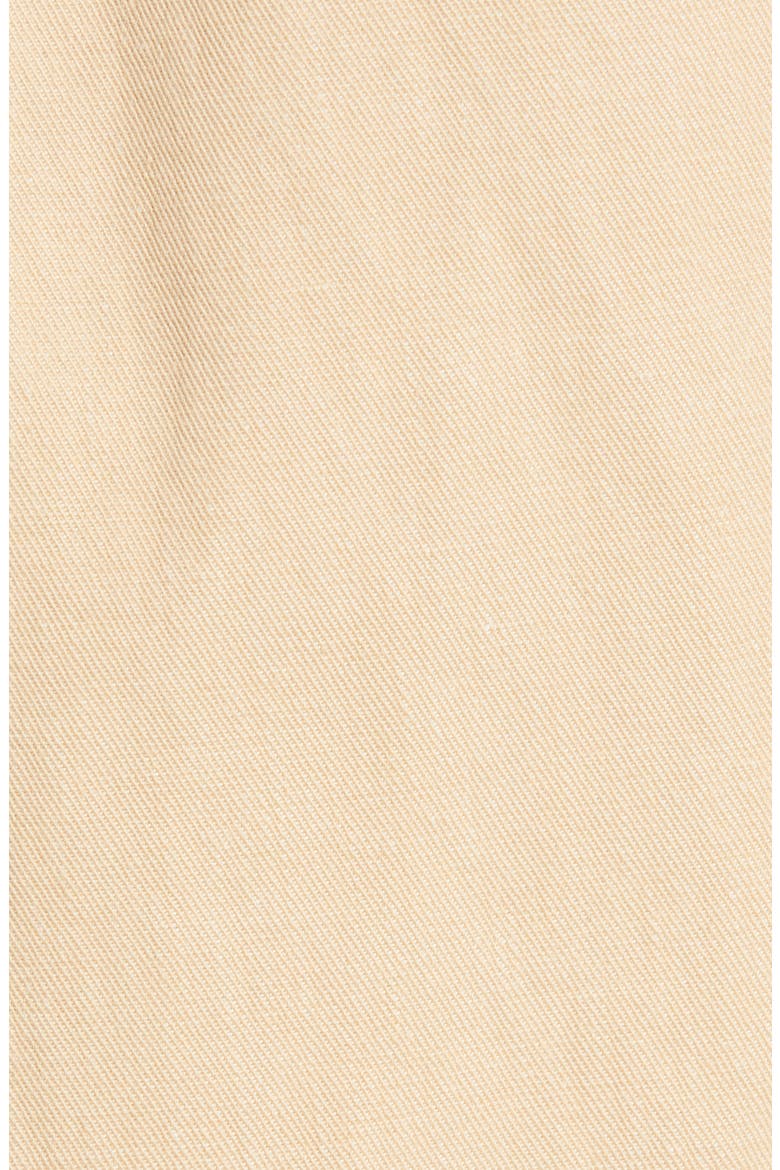 Alex Vegan Leather Trim Cotton & Linen Trench Coat, Alternate, color, SAND