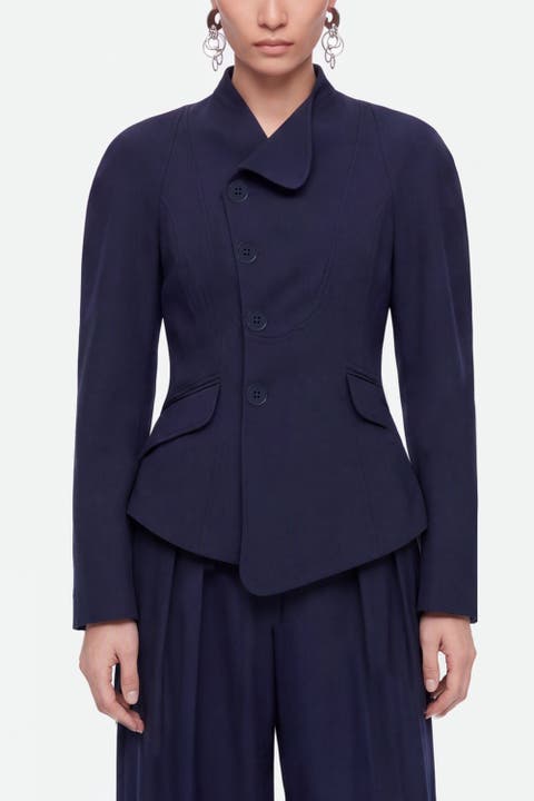 Double Breasted Stand Collar Jacket