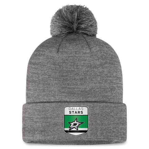 Men's Fanatics Branded  Gray Dallas Stars Authentic Pro Home Ice Cuffed Knit Hat with Pom
