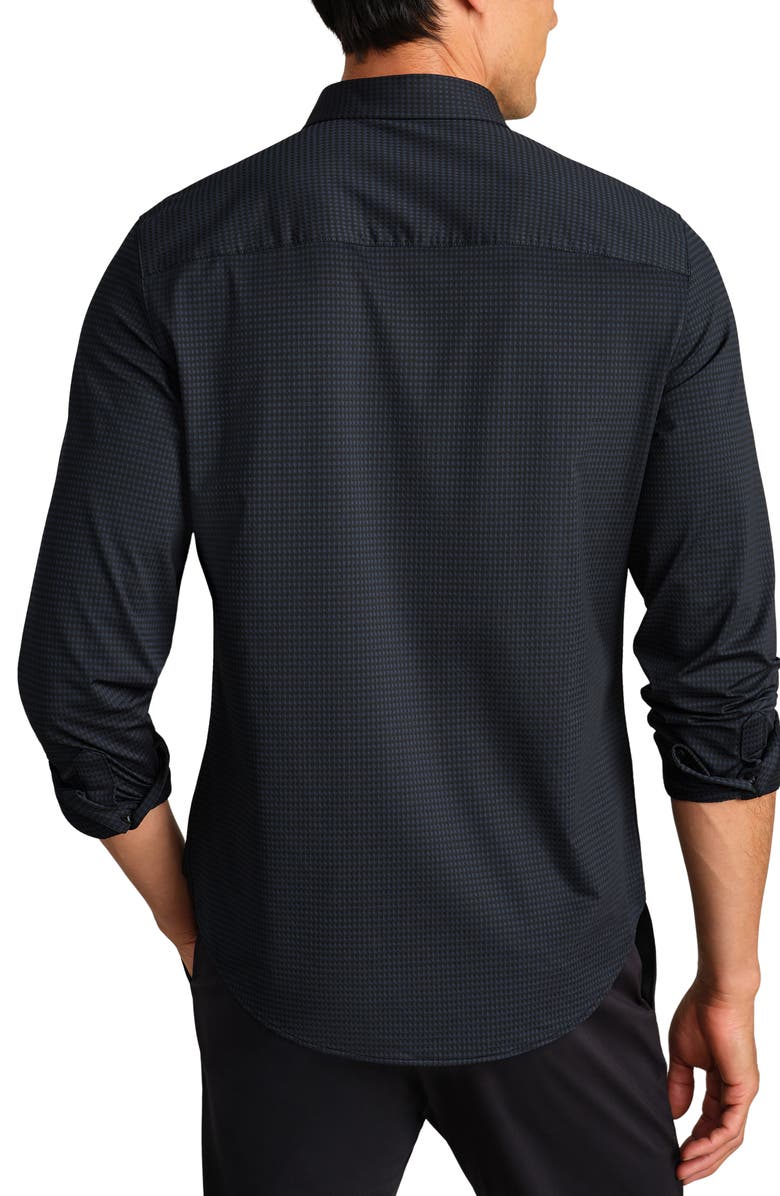 Rhone Commuter Slim Fit Button-Up Shirt, Alternate, color, Dark Plum Check