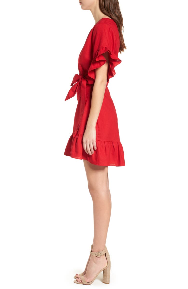 Socialite Ruffle Faux Wrap Dress, Alternate, color,