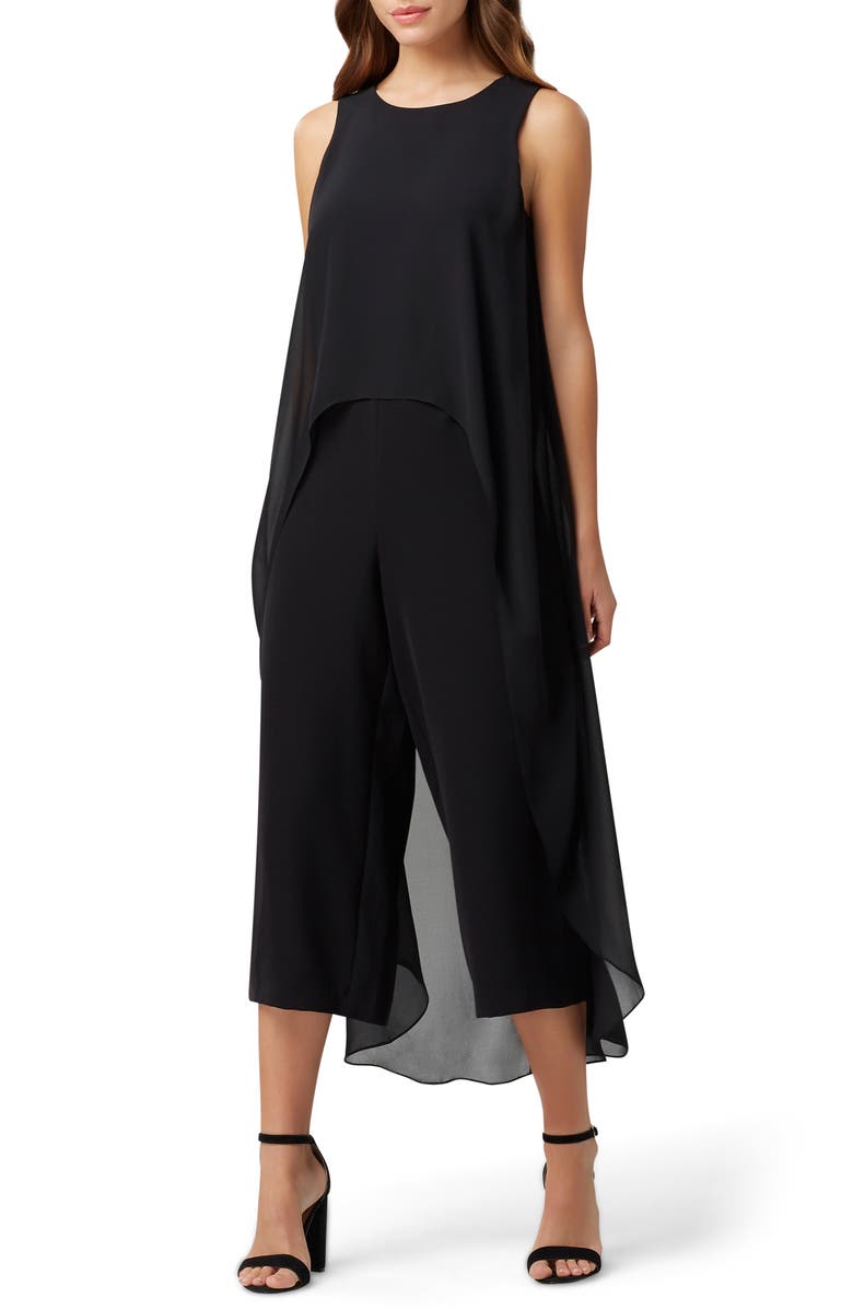 Tahari Stretch Crepe Jumpsuit, Main, color, 