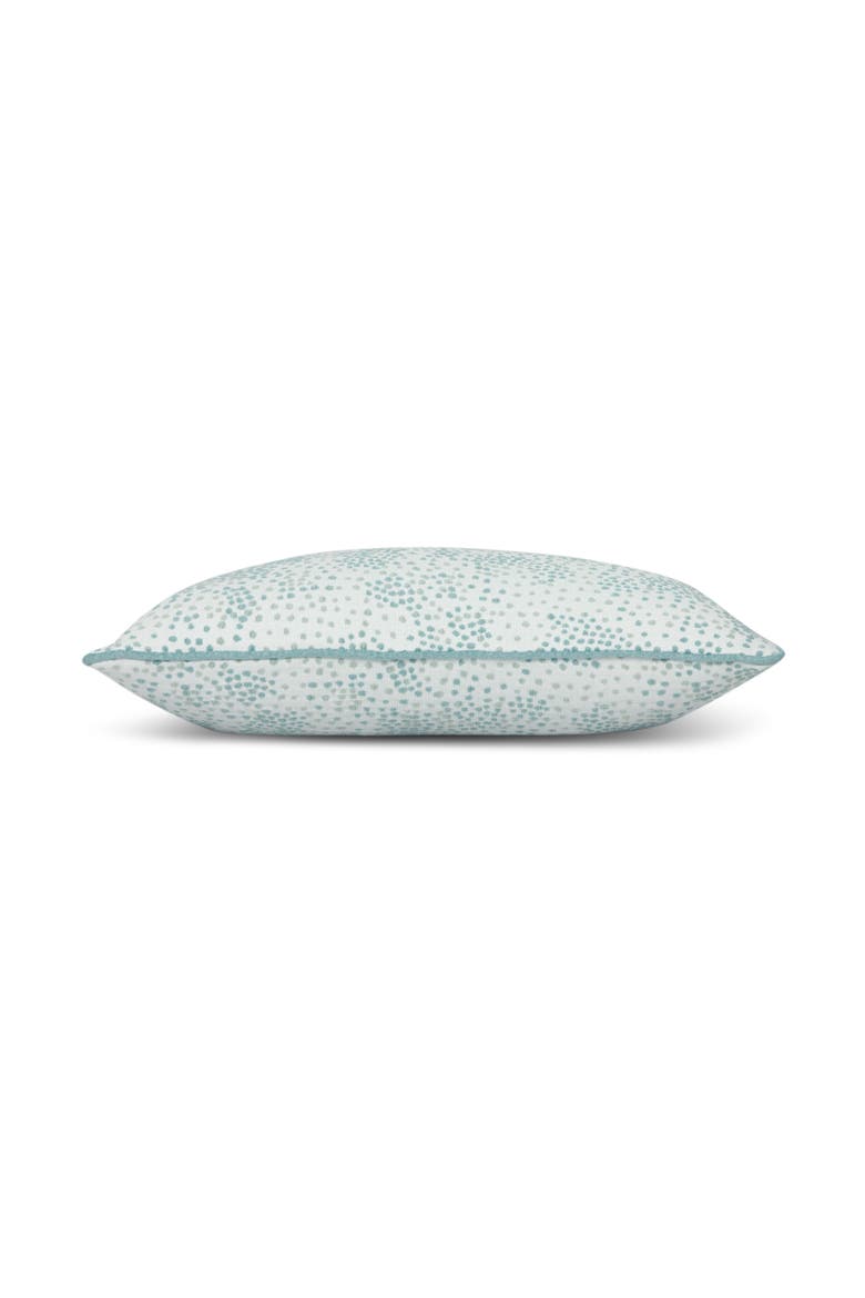 Speckle Surf with Chenille Dots Indoor & Outdoor Woven Accent Pillow, Alternate, color, Surf