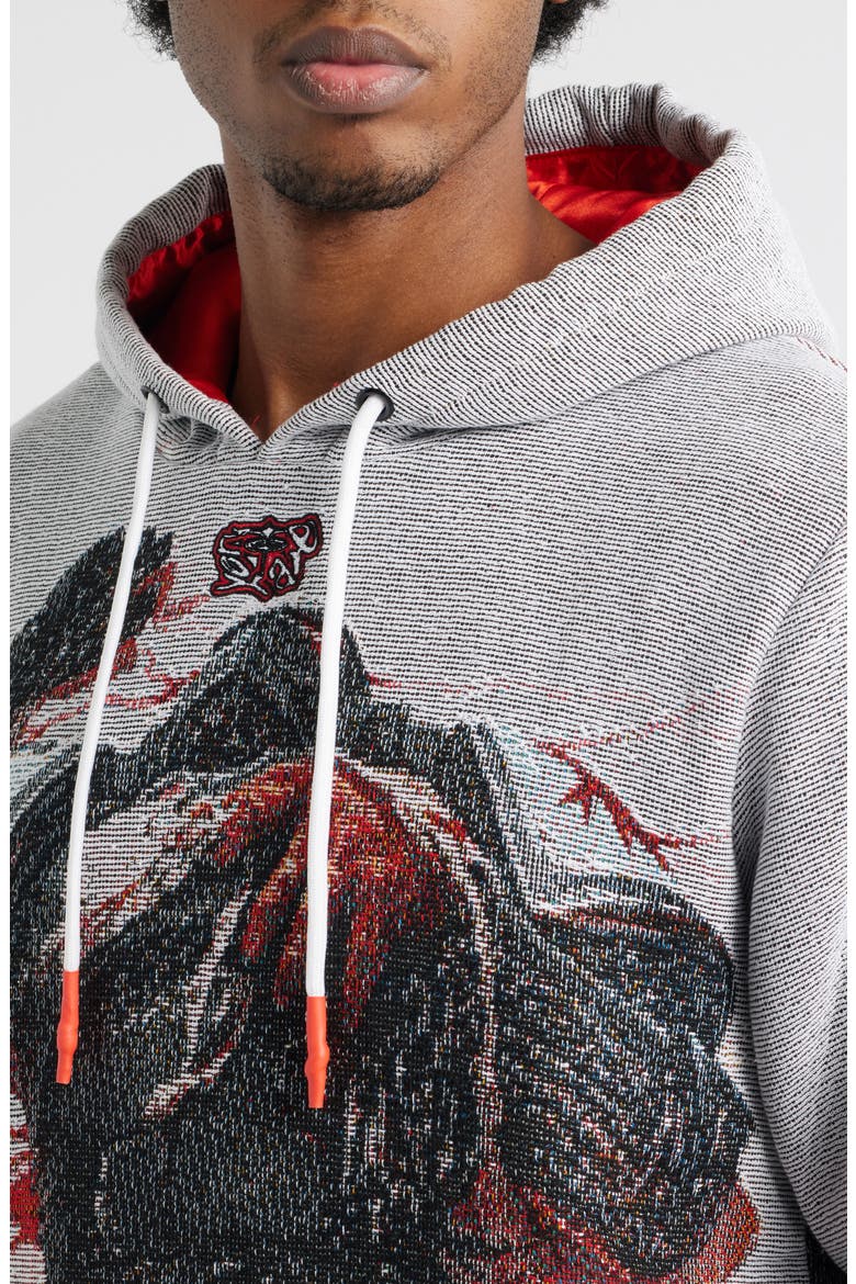 Dead Soldier Graphic Hoodie, Alternate, color, GRAY