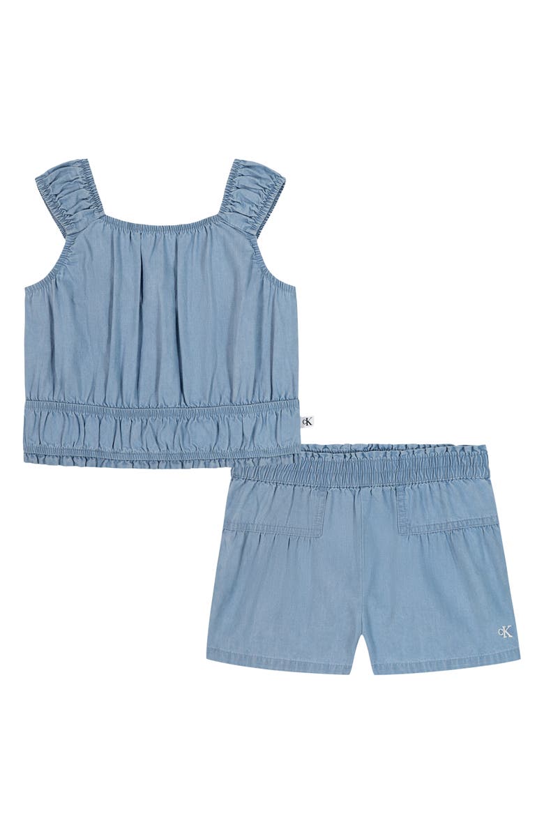 Calvin Klein Kids' Chambray Tank & Shorts Set, Main, color, 
