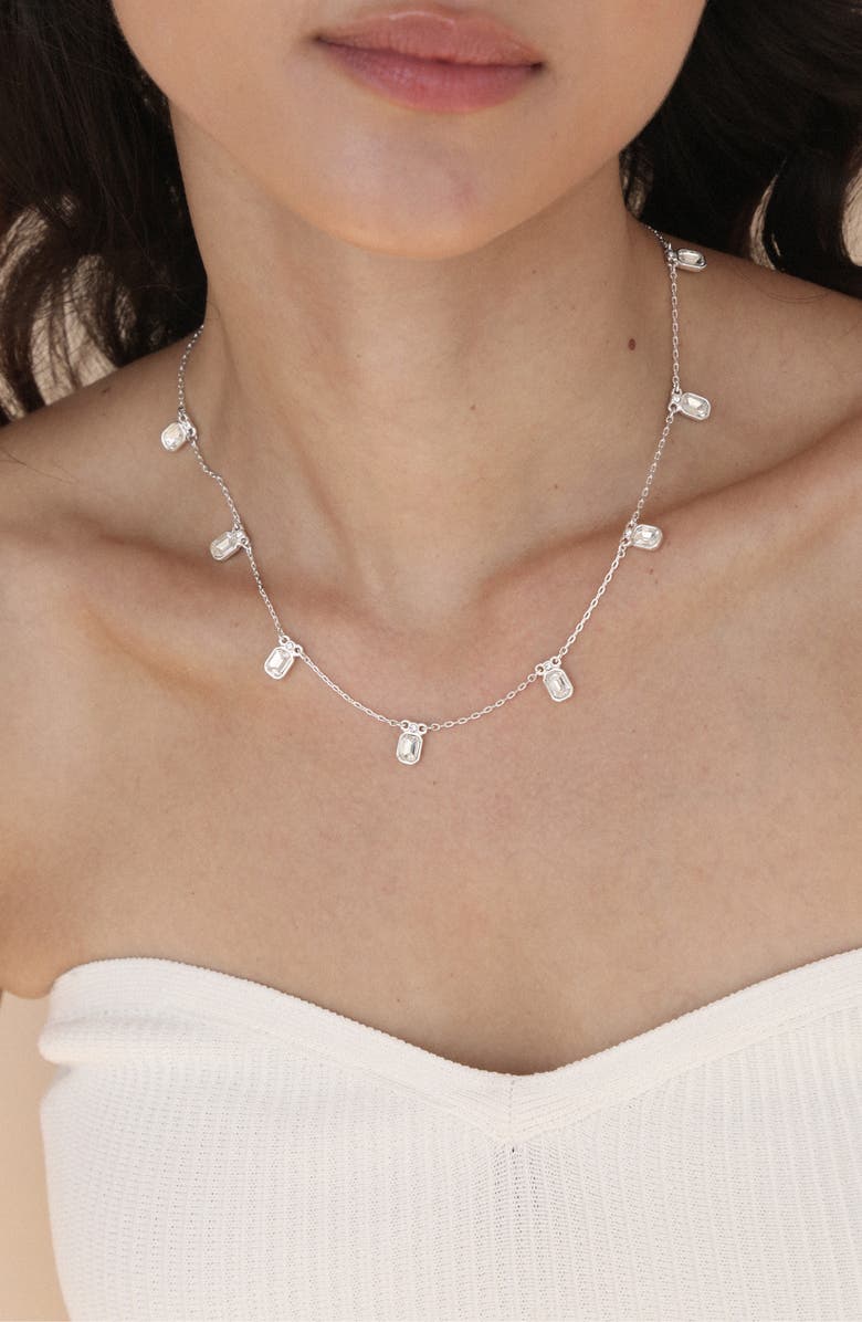 Ettika Deco Charm Necklace, Alternate, color, Silver