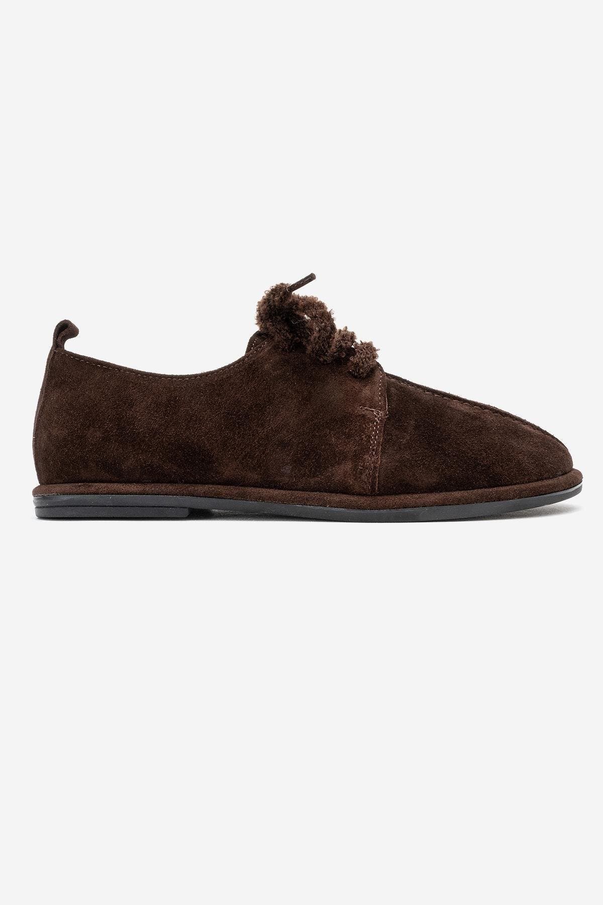 Denora Leather Lace Up Shoes, Alternate, color, Brown Suede Leather