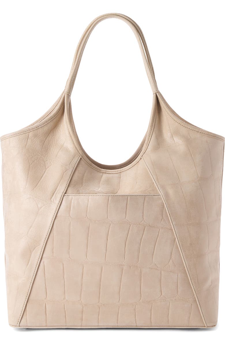 Brahmin Iona Croc Embossed Leather Tote, Alternate, color, Beige