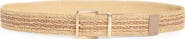 Steve Madden Stripe Faux Straw Belt