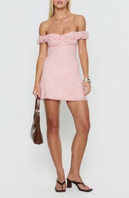 Princess Polly Anabeila Lace Off the Shoulder Minidress