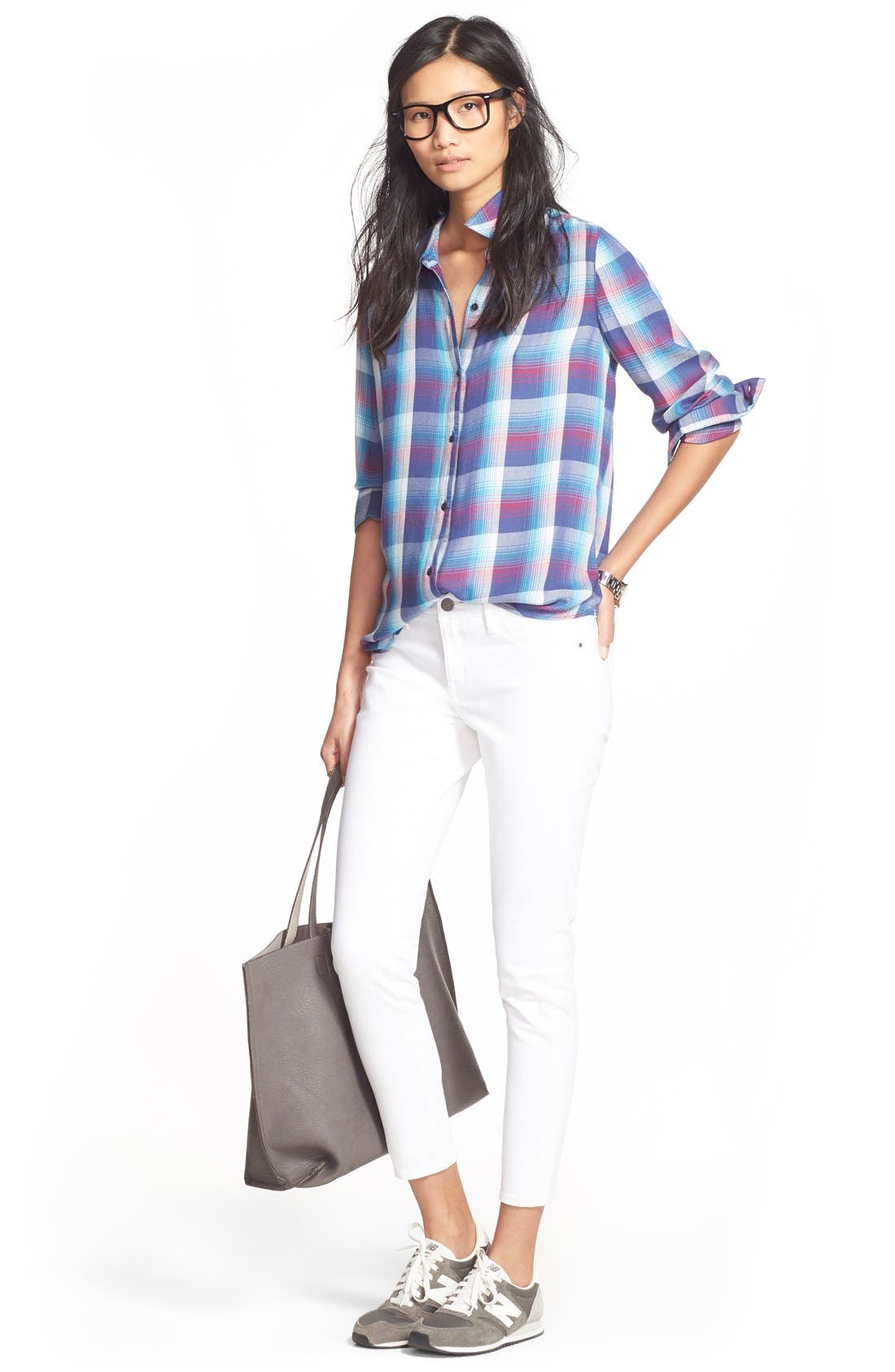 Treasure & Bond Treasure&Bond 'Long & Lean' Plaid Shirt (Women) | Nordstrom