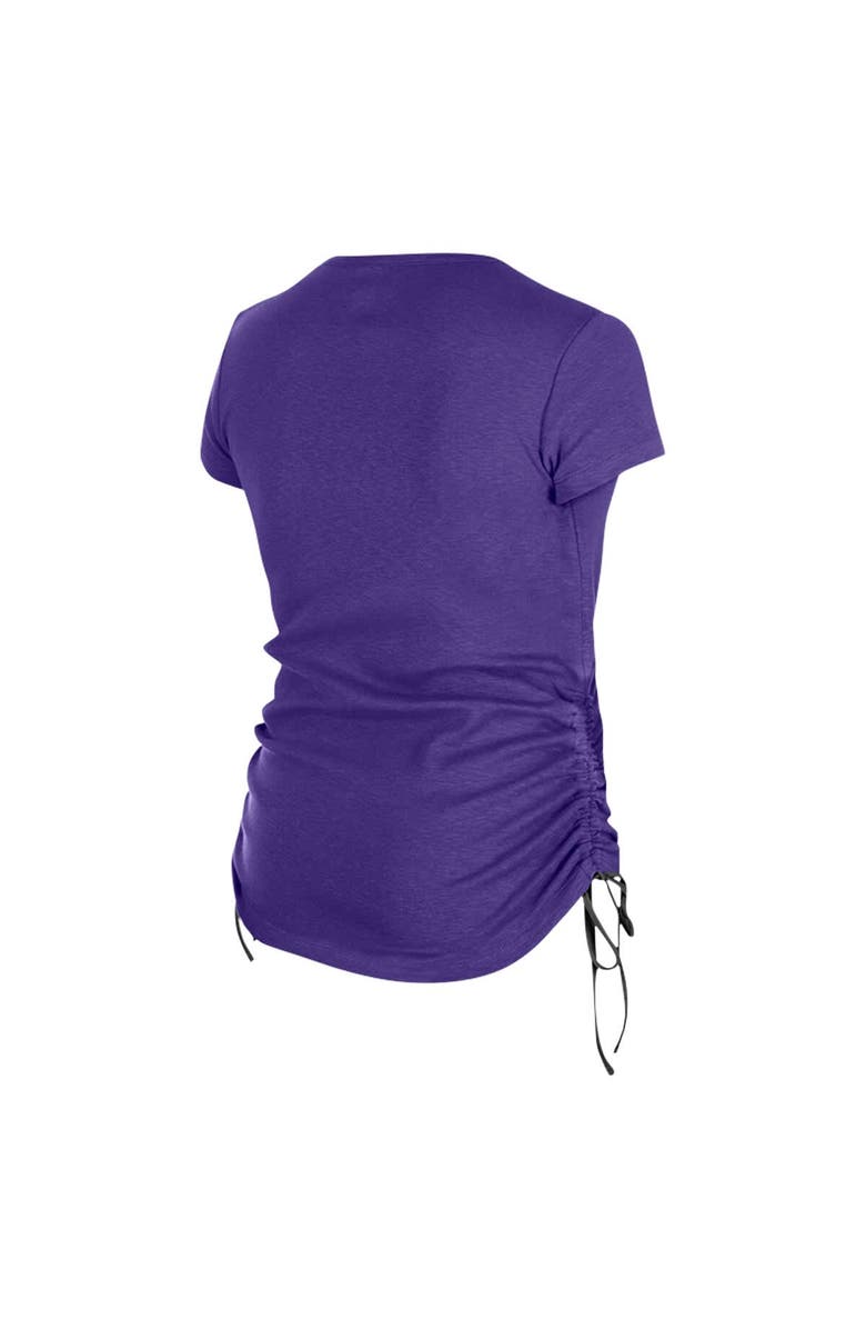 New Era Women's New Era Purple Baltimore Ravens Ruched Side T-Shirt, Alternate, color, Purple