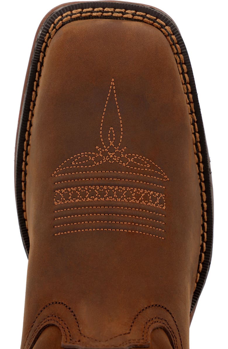 DURANGO Steel Toe Pullon Western Boot, Alternate, color, Brown