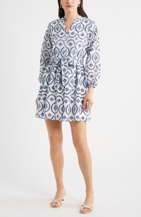 Embroidered Eyelet Lace Dress