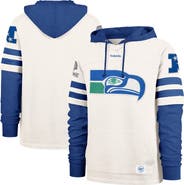 '47 Men's '47 Cream Seattle Seahawks Split Zone Cornerback Duo Lacer Hoodie