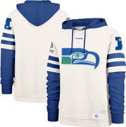 '47 Men's '47 Cream Seattle Seahawks Split Zone Cornerback Duo Lacer Hoodie