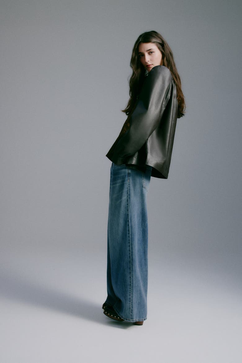 Wide Regular Waist Jeans, Alternate, color, Denim blue