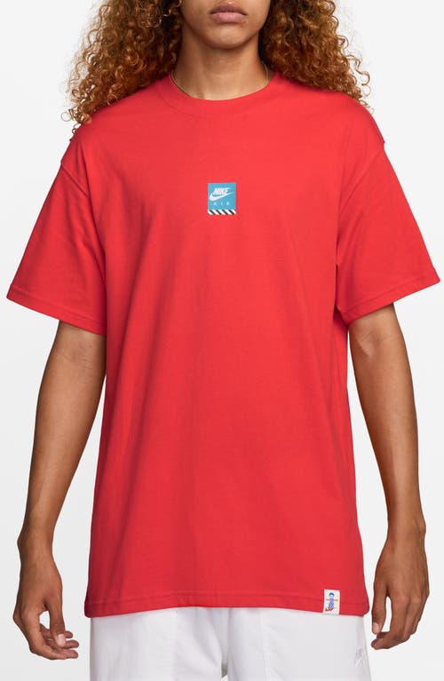 Nike Sportswear Max90 Cotton Graphic T-shirt In Red