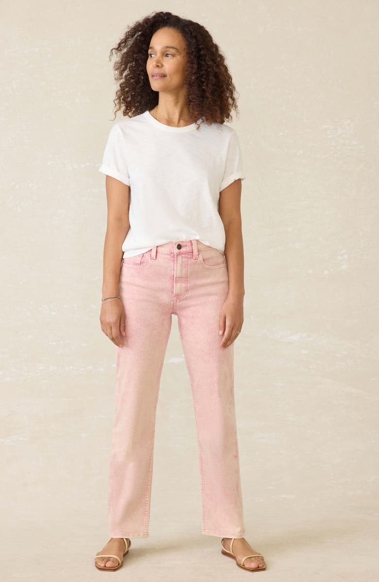 Faherty Sunwashed Essential Cotton T-Shirt, Alternate, color, White