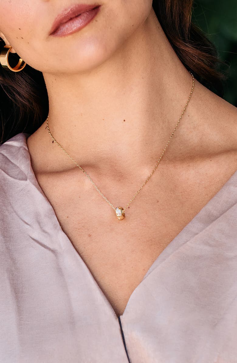 Brook and York Kate Birthstone Pendant Necklace, Alternate, color, Gold - April