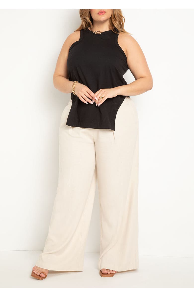 ELOQUII Scooped Hem Tank Top, Alternate, color, Orange