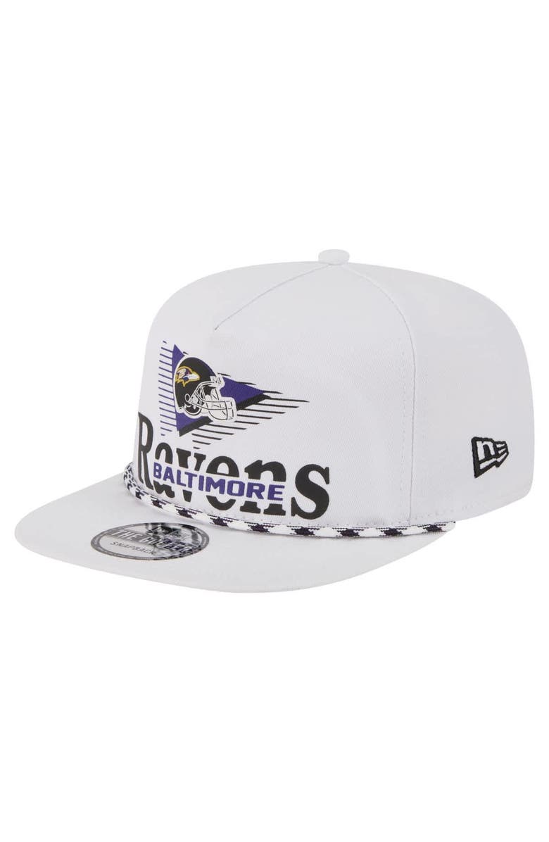 New Era Men's New Era White Baltimore Ravens Collide Golfer Snapback Hat, Main, color, White