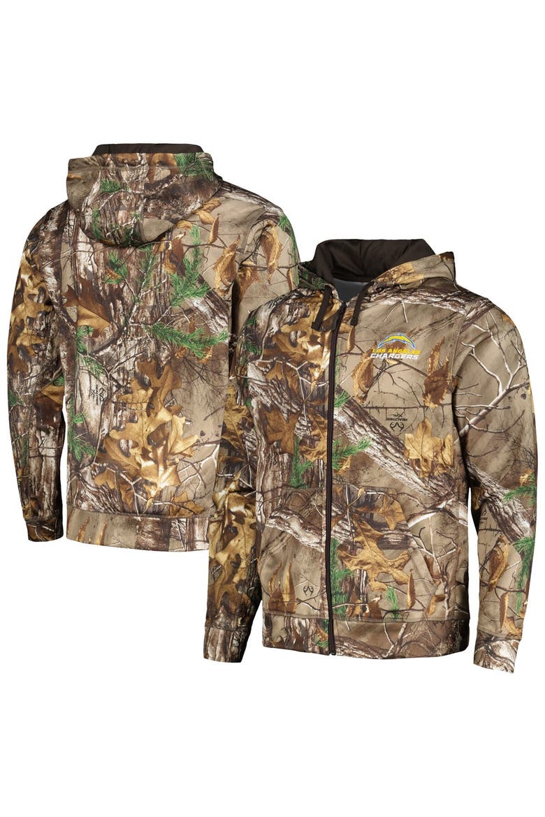 Men's Dunbrooke Realtree Camo/Black Los Angeles Chargers Hunter Softshell Full-Zip Jacket, Alternate, color, Realtree Camo