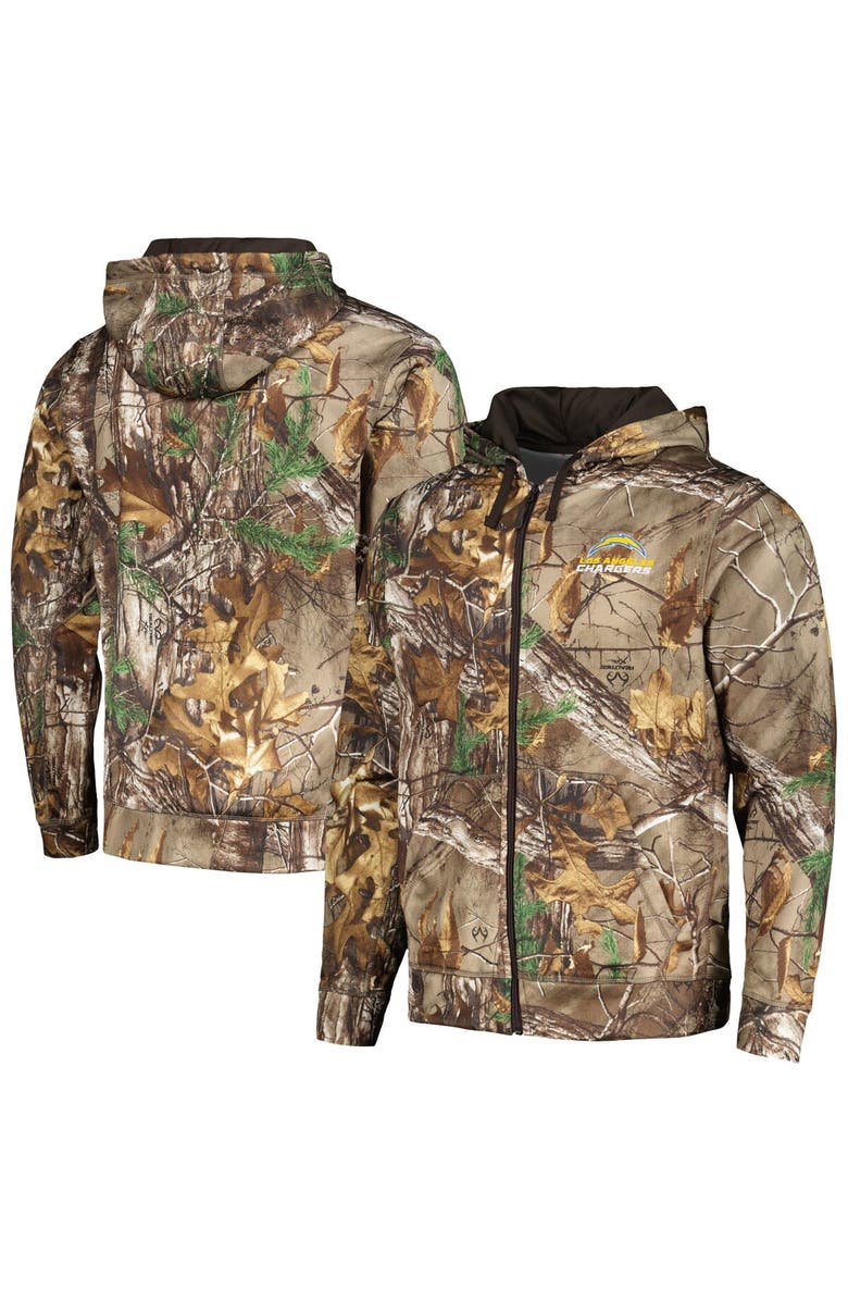 DUNBROOKE Men's Dunbrooke Realtree Camo/Black Los Angeles Chargers Hunter Softshell Full-Zip Jacket, Alternate, color, Realtree Camo