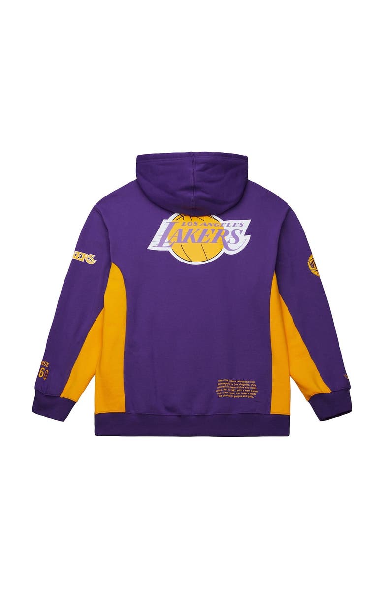 Mitchell & Ness Men's Mitchell & Ness Purple Los Angeles Lakers Hardwood Classics Team Origins Fleece Pullover Hoodie, Alternate, color, Purple